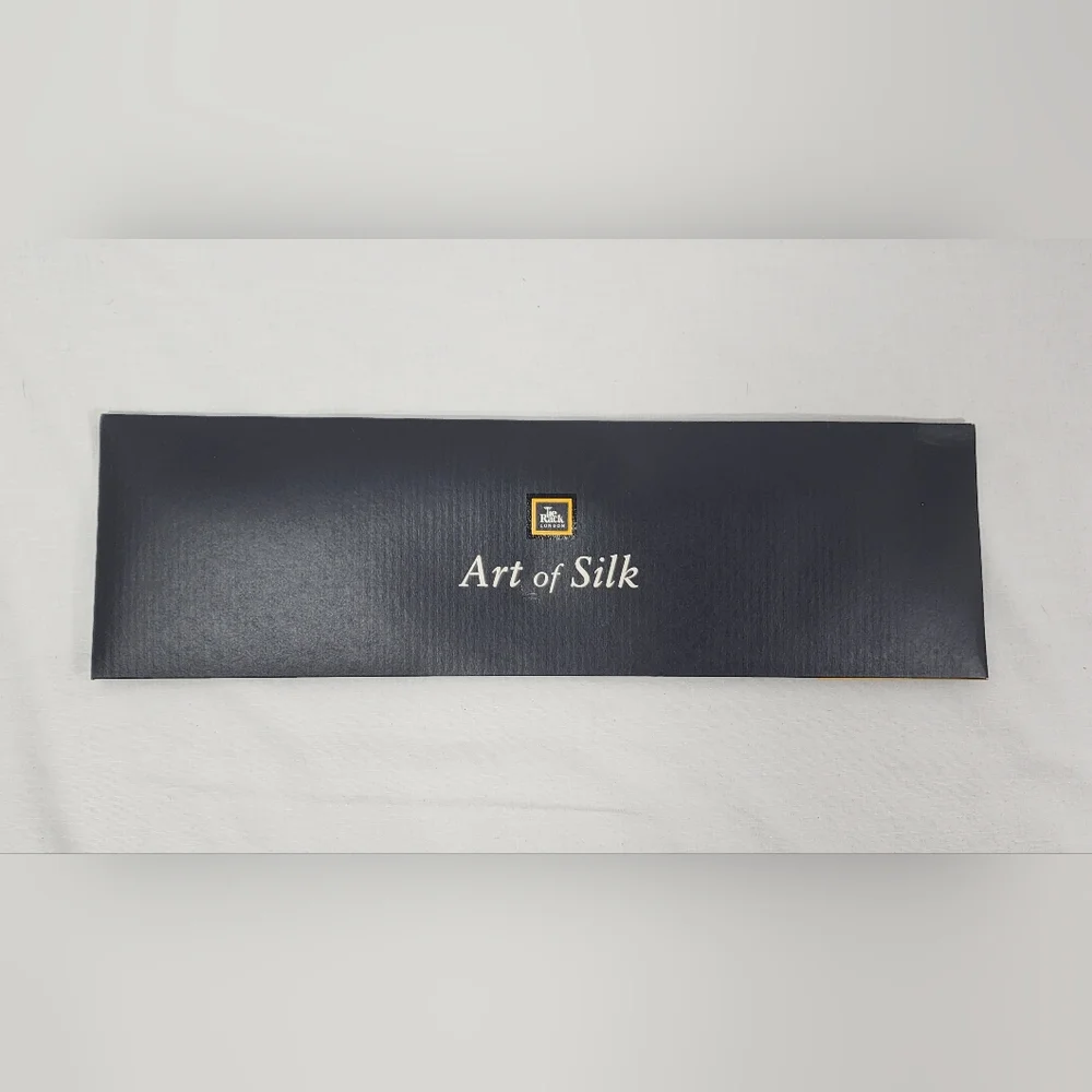 NWT BEAUFORT TIE RACK THE ART OF SILK, MEN'S TIE, YELLOW, 100% SILK, TENNIS LOGO - Picture 7 of 8